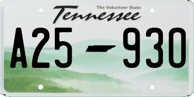 TN license plate A2593O
