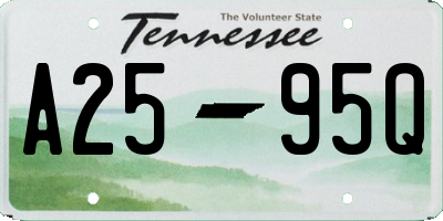 TN license plate A2595Q