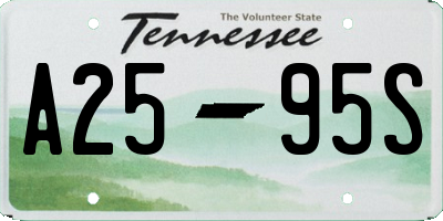 TN license plate A2595S
