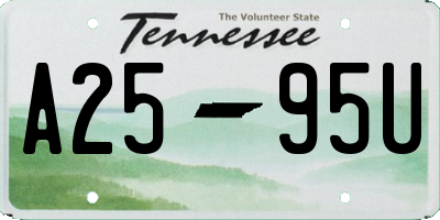 TN license plate A2595U