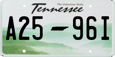 TN license plate A2596I