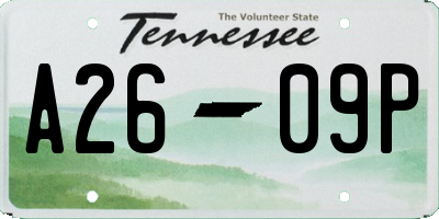 TN license plate A2609P