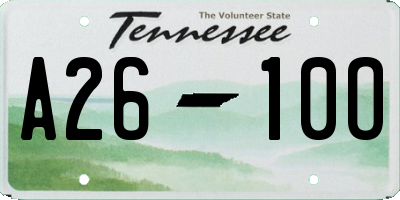 TN license plate A2610O