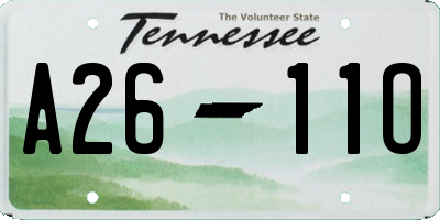 TN license plate A2611O
