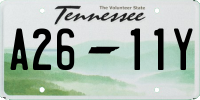 TN license plate A2611Y