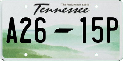 TN license plate A2615P