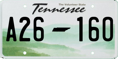 TN license plate A2616O