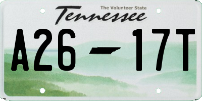 TN license plate A2617T