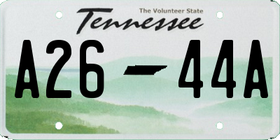 TN license plate A2644A