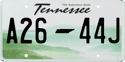 TN license plate A2644J