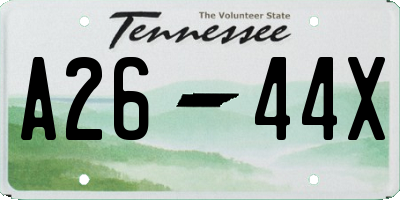 TN license plate A2644X