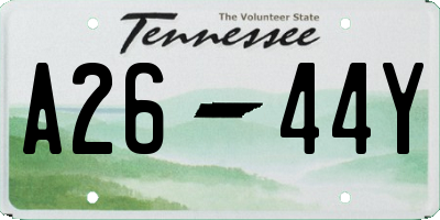 TN license plate A2644Y