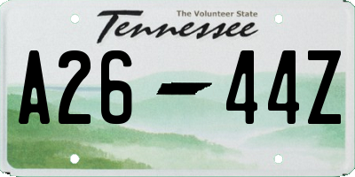 TN license plate A2644Z