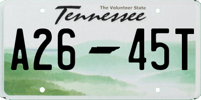 TN license plate A2645T