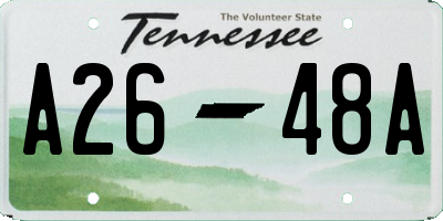 TN license plate A2648A