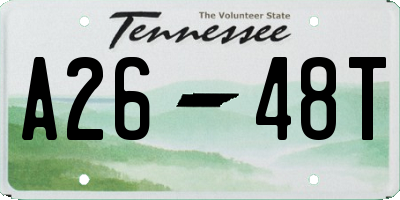TN license plate A2648T