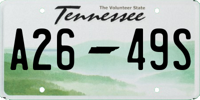 TN license plate A2649S