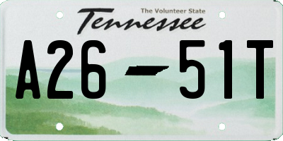 TN license plate A2651T