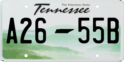 TN license plate A2655B