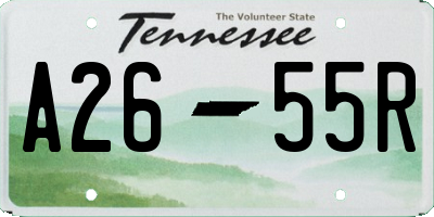 TN license plate A2655R