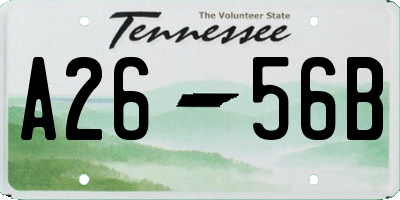 TN license plate A2656B