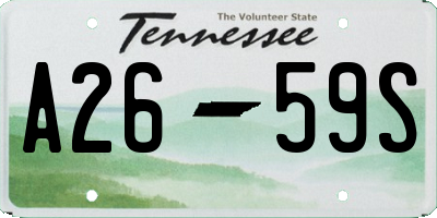 TN license plate A2659S