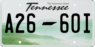 TN license plate A2660I