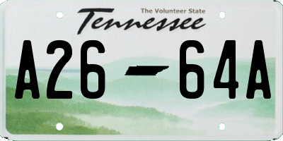TN license plate A2664A