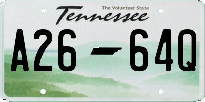 TN license plate A2664Q