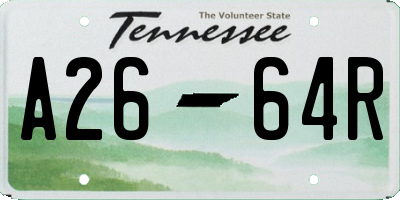 TN license plate A2664R