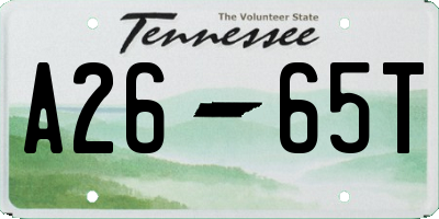 TN license plate A2665T