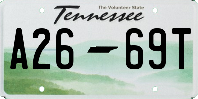 TN license plate A2669T