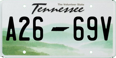 TN license plate A2669V