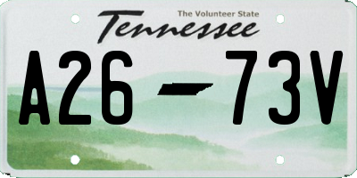 TN license plate A2673V