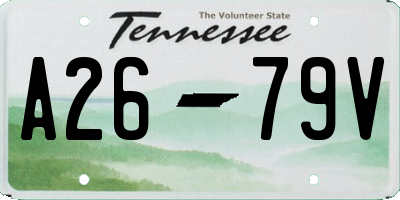TN license plate A2679V