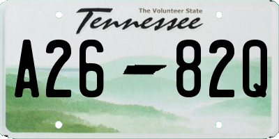 TN license plate A2682Q