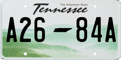 TN license plate A2684A