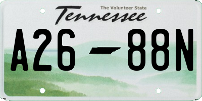 TN license plate A2688N