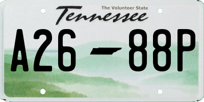 TN license plate A2688P