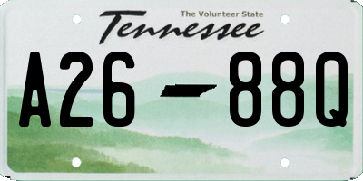 TN license plate A2688Q