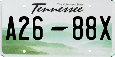TN license plate A2688X