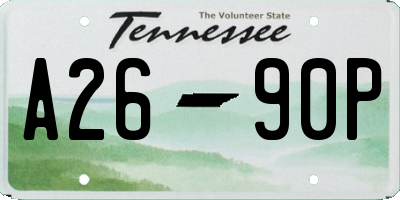 TN license plate A2690P