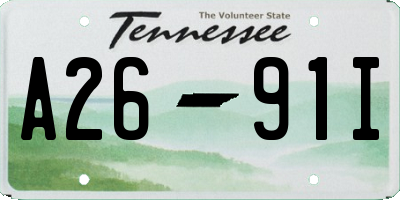 TN license plate A2691I