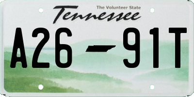 TN license plate A2691T