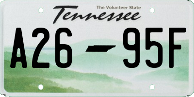 TN license plate A2695F