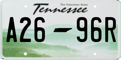 TN license plate A2696R