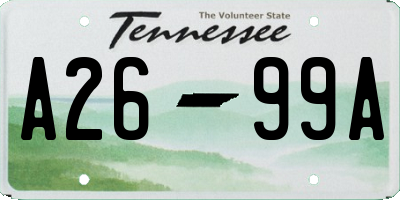 TN license plate A2699A