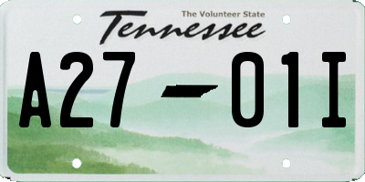 TN license plate A2701I