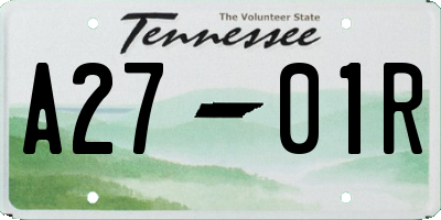 TN license plate A2701R