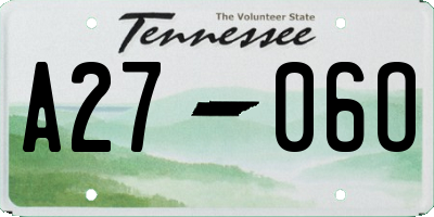 TN license plate A2706O